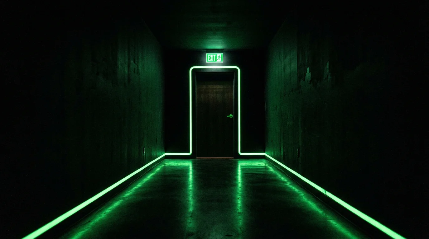 Marquage luminescent intérieur — repères doux le long d'un cheminement